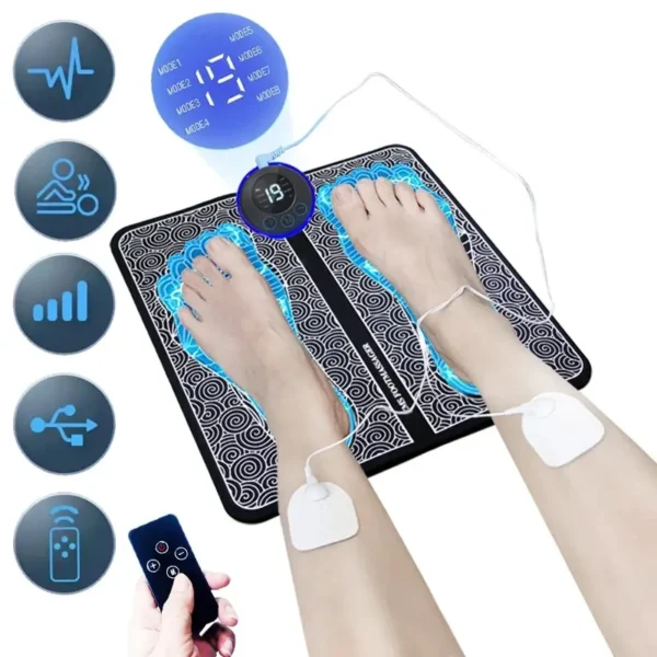 Electro foot therapy mat